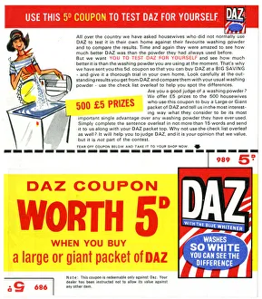 Promotional voucher, Daz Washing Powder Promotional voucher, Daz Washing Powder