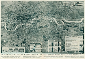 Commuters Gallery: Proposed extensions of transport links into London 1919