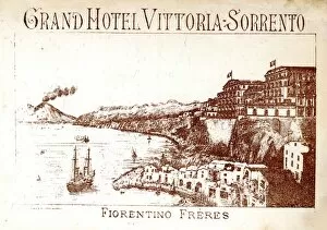 Sorrento Gallery: Publicity Card, Grand Hotel Vittoria, Sorrento, Italy
