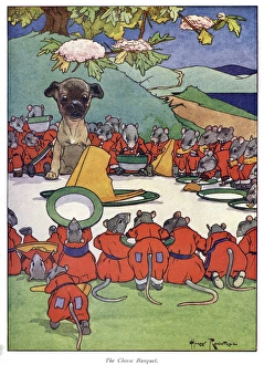 Pug Peter -- dog with mice and cheese Pug Peter -- dog with mice and cheese