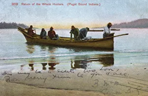 Puget Sound Indians, whale hunters, Washington State, USA Puget Sound Indians, whale hunters, Washington State, USA