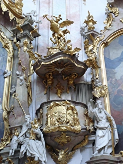 Pulpit, Ettal Monastery, Upper Bavaria, Germany Pulpit, Ettal Monastery, Upper Bavaria, Germany