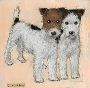 Jill Gallery: Two puppies named Jill and Tess by Muriel Dawson