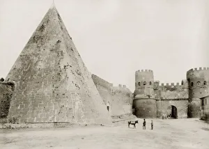 The Pyramid of Cestius, ancient pyramid in Rome, Italy The Pyramid of Cestius, ancient pyramid in Rome, Italy