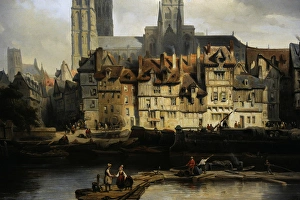 The Quay de Paris in Rouen, 1839, by Johannes Bosboom (1817 The Quay de Paris in Rouen, 1839, by Johannes Bosboom (1817