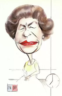 Queen Elizabeth II Portraits Collection: Queen Elizabeth II caricature