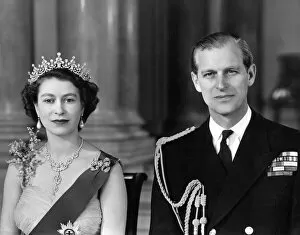Queen Elizabeth II Collection: Queen Elizabeth II and Duke of Edinburgh, 1954