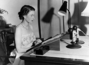 Queen Elizabeth II making Christmas broadcast Queen Elizabeth II making Christmas broadcast
