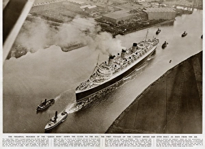 Queen Mary Ocean Liner, down the river Clyde Queen Mary Ocean Liner, down the river Clyde