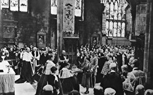Regalia Gallery: The Queen in the Scottish National Service in St. Giles Cath