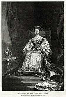 Queen Victoria in her Coronation robes Queen Victoria in her Coronation robes