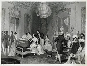 Queen Victoria in drawing room at Buckingham Palace Queen Victoria in drawing room at Buckingham Palace