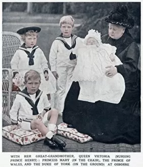 Images Dated 26th September 2017: Queen Victoria with her four great-grandchildren 1900