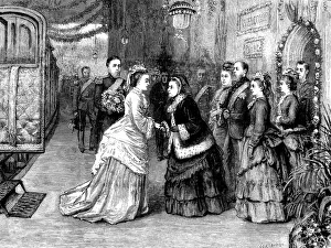 Queen Victoria greeting the Duke of Edinburgh and the Grand Queen Victoria greeting the Duke of Edinburgh and the Grand