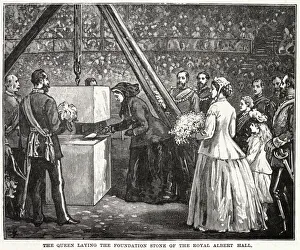 Queen Victoria laying foundation stone, Royal Albert Hall Queen Victoria laying foundation stone, Royal Albert Hall