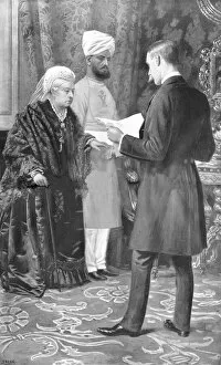 Images Dated 3rd June 2011: Queen Victoria and Munshi Abdul Karim, 1900