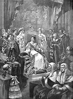 Queen Victoria opening her first Parliament Queen Victoria opening her first Parliament