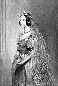Images Dated 4th March 2011: Queen Victoria on her wedding day