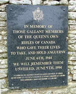 Queen's Own Rifles of Canada Memorial Anguerny Queen's Own Rifles of Canada Memorial Anguerny
