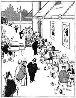 Queue de Luxe, illustration by William Heath Robinson Queue de Luxe, illustration by William Heath Robinson