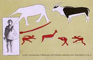 Quthing, Lesotho - Doll and Artwork of the San Bushmen Quthing, Lesotho - Doll and Artwork of the San Bushmen