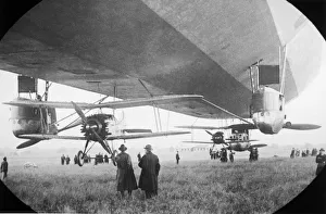 R33 Airship Carrying Gloster Grebe Biplane R33 Airship Carrying Gloster Grebe Biplane
