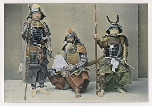 <b class=qtipBold><figcaption>Racial/Japan/Samurai</figcaption></b><br>Three Samurai warriors in their fighting gear<br><em>© Mary Evans Picture Library</em> Racial/Japan/Samurai