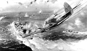 RAF Beauforts attacking the Battle-cruiser Scharnhorst RAF Beauforts attacking the Battle-cruiser Scharnhorst