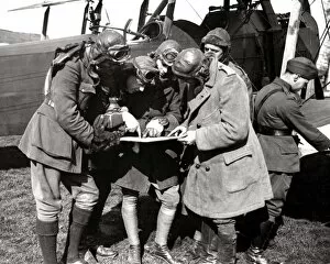 Observers Gallery: RAF personnel marking German positions, WW1