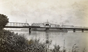 Railroad bridge over Mississippi River, Illinois, USA Railroad bridge over Mississippi River, Illinois, USA