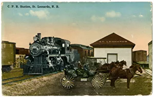 Railroad station, St Leonards, New Brunswick, Canada Railroad station, St Leonards, New Brunswick, Canada