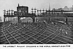 Loco Collection: Railway crossing at Newcastle-on-Tyne