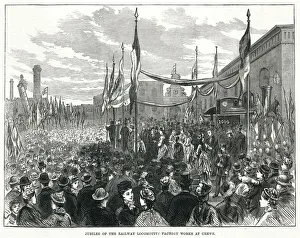 Railway manufacture, celebration at Crewe Works 1876 Railway manufacture, celebration at Crewe Works 1876