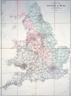 <b class=qtipBold><figcaption>Railway map of Britain</figcaption></b><br>1920 Historical map<br><em>© Mary Evans / National Archives</em> Railway map of Britain