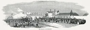Railway station at Huntingdon, Cambridgeshire Railway station at Huntingdon, Cambridgeshire