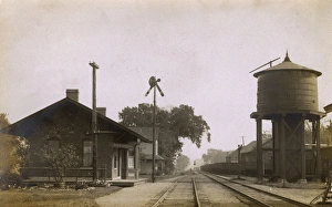 Railway station, Niskayuna, Schenectady Cy, NY State, USA Railway station, Niskayuna, Schenectady Cy, NY State, USA