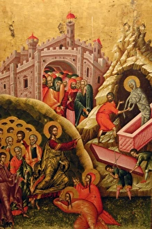 Albania Gallery: The Raising of Lazarus. 16th century, by Onufri