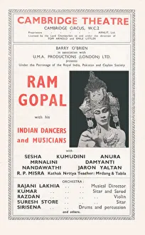 Ram Gopal with his Indian Dancers and Musicians Ram Gopal with his Indian Dancers and Musicians