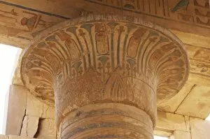 Images Dated 27th November 2003: Ramesseum. Decorated capital shaped as lotus plant. Luxor. E
