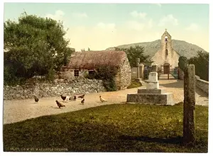 Prints of Ramsey, St. Maughold Church, Isle of Man, England. Date between ca. 1890 and ca. 1900 Isle Of Man Prints: St Maughold Church Print, Isle of Man, England (1890-1900)