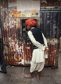 Ramshackle ticket kiosk in Jaipur, Rajasthan, India Ramshackle ticket kiosk in Jaipur, Rajasthan, India