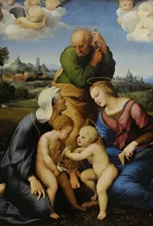 Munich (Munchen) Gallery: Raphael (1483 A?i? 1520). Canigiani Holy Family. 1507-1508