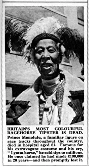 Ras Prince Monolulu (1881 - 1965), real name Peter Carl Mackay (or McKay Ras Prince Monolulu (1881 - 1965), real name Peter Carl Mackay (or McKay