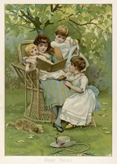 Children Gallery: READING IN GARDEN