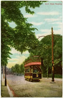Broad Collection: Reading, Royal County of Berkshire - Tram on the Bath Road