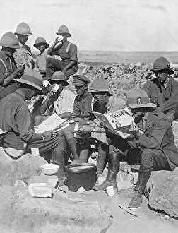 Trenches Gallery: Reading The Tatler in Gallipoli, WW1