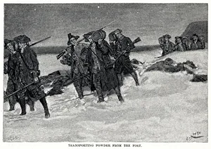 Rebels carrying powder from Fort William and Mary Rebels carrying powder from Fort William and Mary
