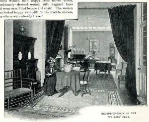 Reception room at the Writers Club, London Reception room at the Writers Club, London