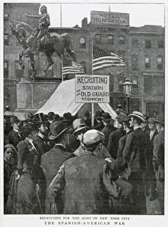 Recruiting for the Army in New York. Date: 1898 Recruiting for the Army in New York. Date: 1898