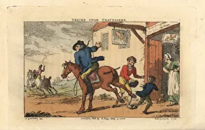 Regency gentleman on a bucking horse Regency gentleman on a bucking horse